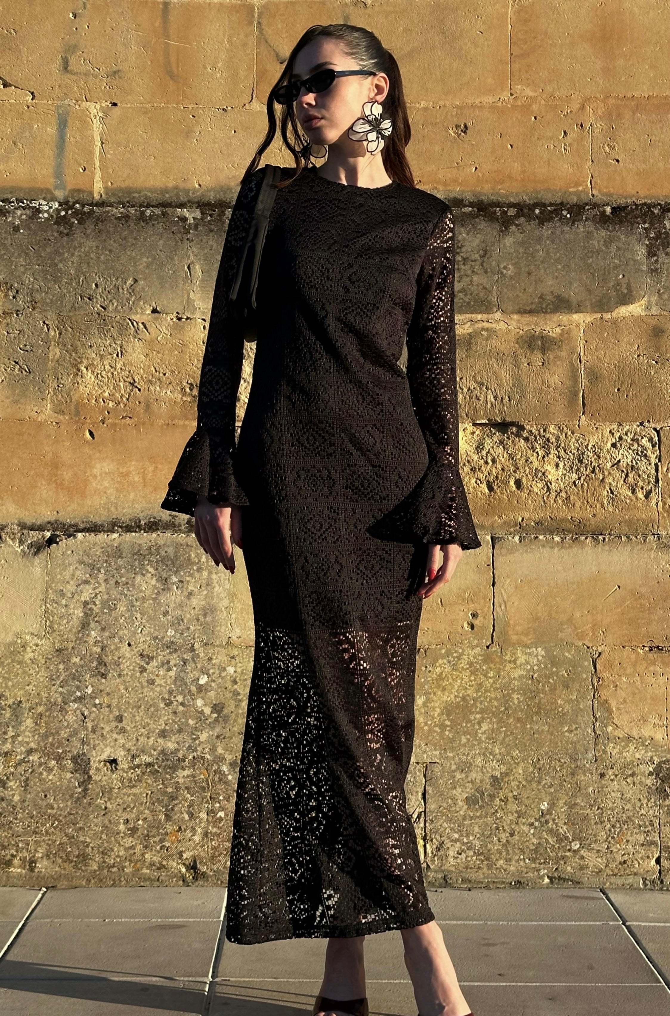 GRID MAXI DRESS