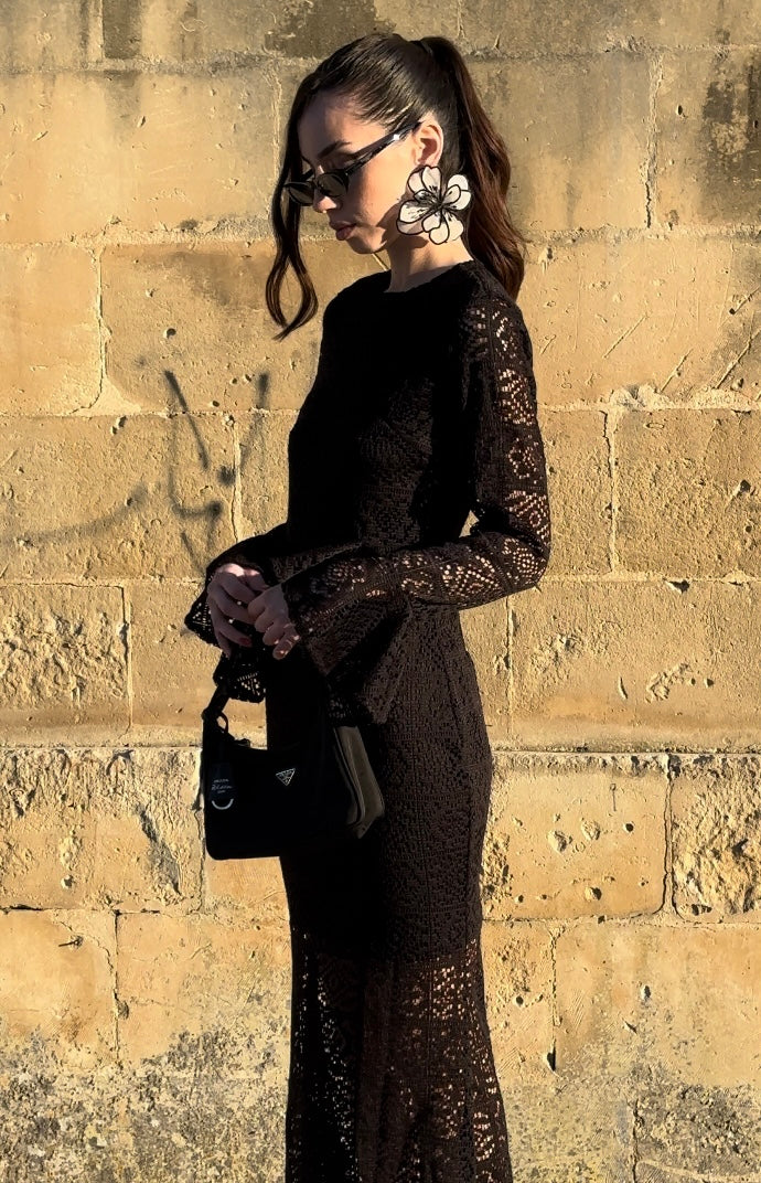 GRID MAXI DRESS