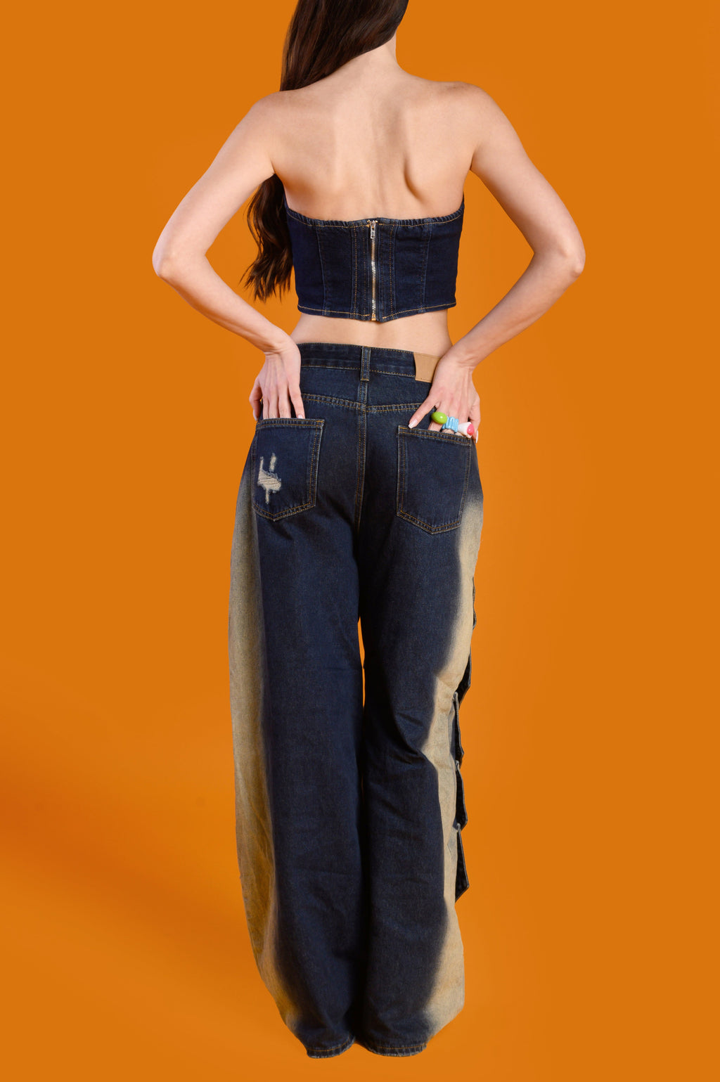 JEANS LACE-UP